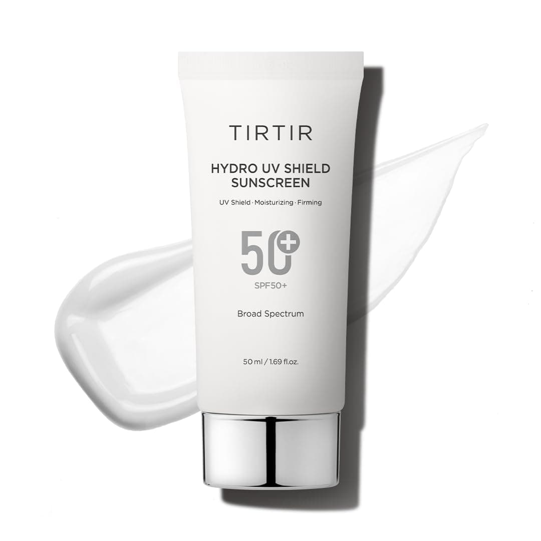 TIRTIR Hydro UV Shield Sunscreen | SPF 50+ Broad Spectrum UVA UVB Korean No White Cast Face Sunblock, 1.69 Fl Oz