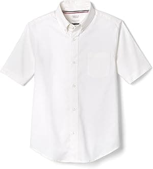French Toast Boys' Short Sleeve Oxford Dress Shirt (Standard & Husky)