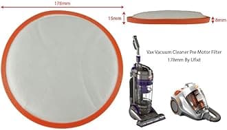 Vacuum Cleaner Pre Motor Filter 178mm Compatible with Vax Mach Air Force C89-P7-B C89-P7N-B U89-MAF-P Replacement Spare Part