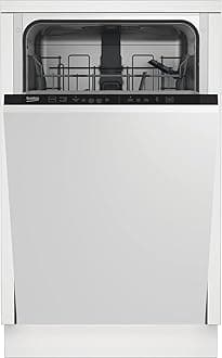 Beko DIS15020 Slim-Line Integrated Dishwasher | Black Control Panel with 13 Place Setting | x30 Minute Quick Wash Technology [Energy Class E]