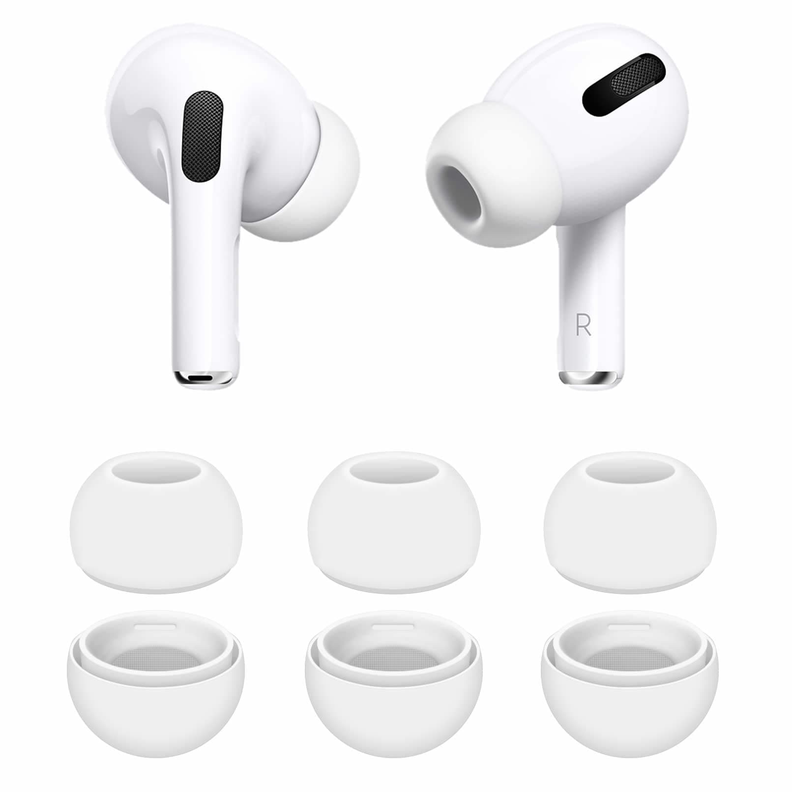 3 Pairs Compatible with AirPods Pro 1st 2nd Ear Tips Buds, Extra Small Size Replacement Silicone Rubber Eartips Earbuds Gel Accessories Compatible with AirPods Pro 2 and 1st - XS White