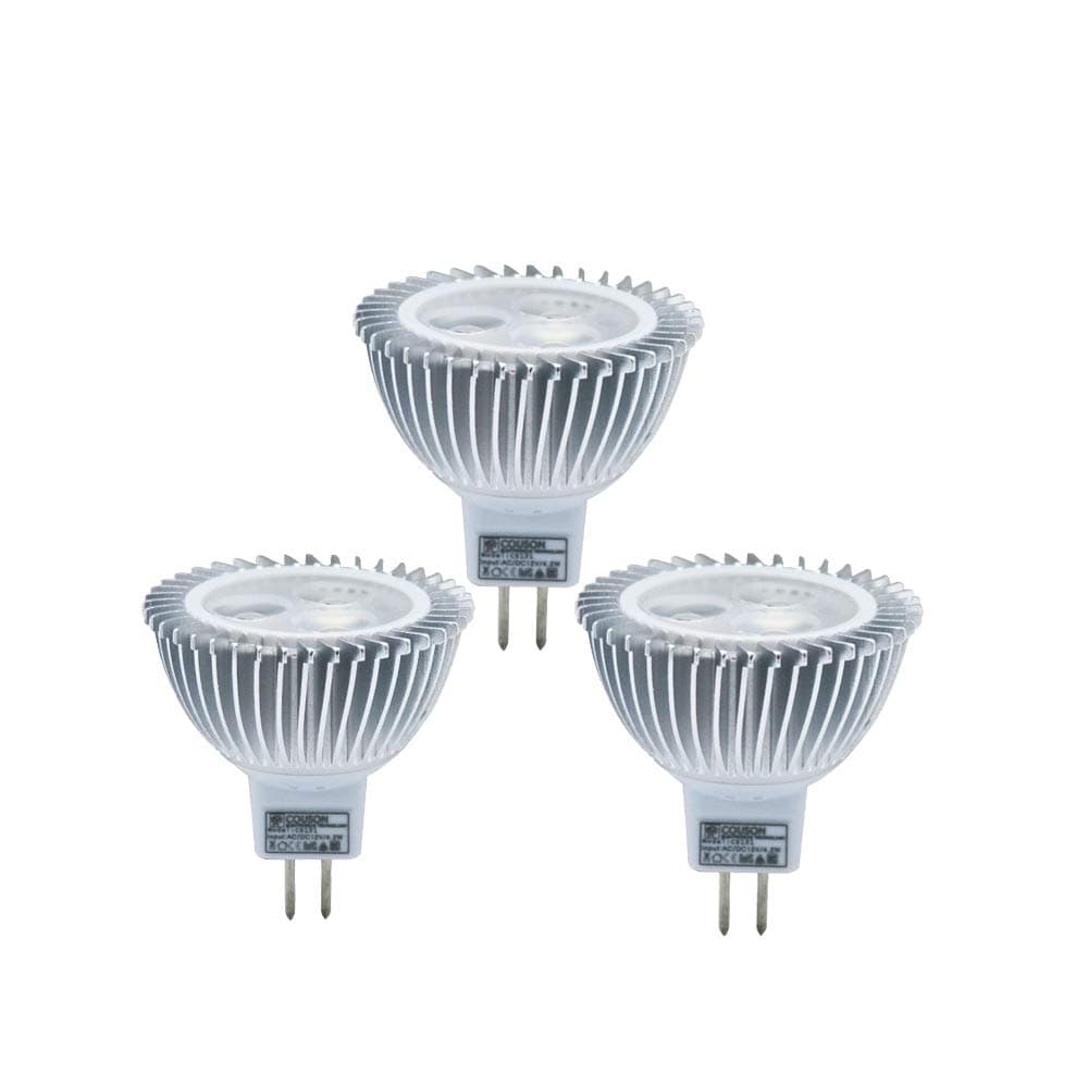 Csouon Led Bulbs MR16 3W Cold White Light X3 Pack 12V Energy Efficiency Class A [Energy Class A]