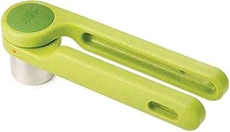 20102 Helix Garlic Press Mincer Ergonomic Twist-Action Hand Juicer, Green, Stainless Steel