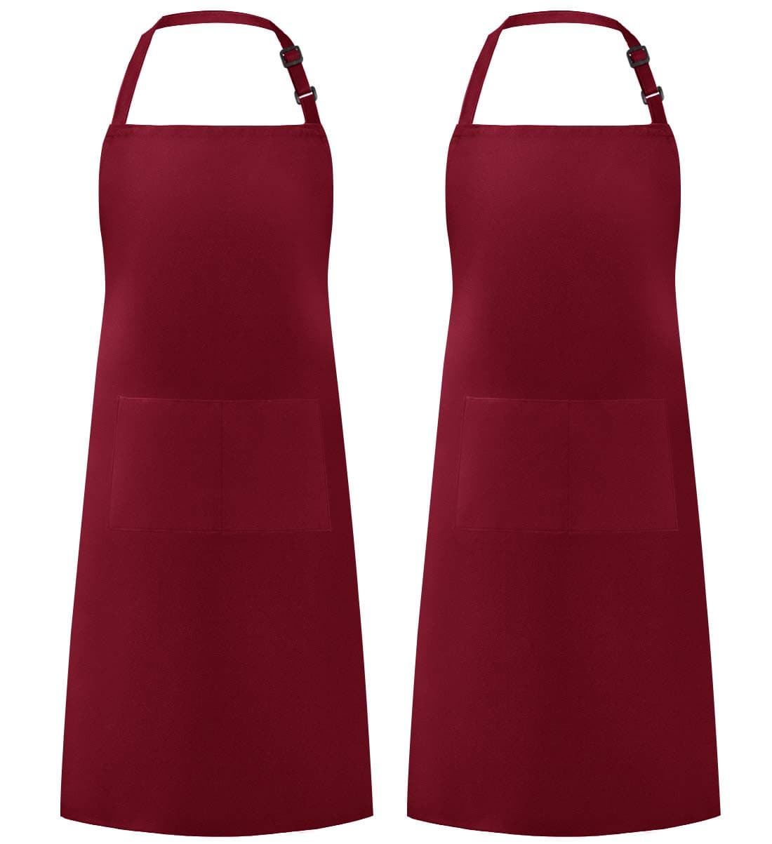Syntus Adjustable Bib Apron with 2 Pockets Cooking Kitchen Aprons for Women Men Chef