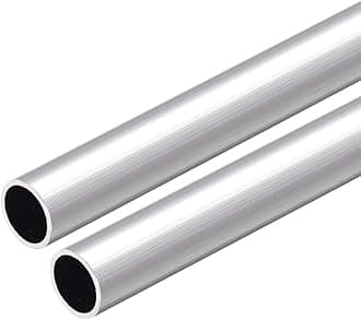 uxcell 6063 Aluminum Round Tube, 300mm Length 14mm OD 12mm Inner Dia Seamless Aluminum Straight Tubing 2 Pcs