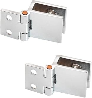 2Pcs Glass Door Hinges 0 Degree DegreeHinge Shower Screen Hinges No Drilling Glass Door Clamp Hinges for 5-8mm Thick Glass Bathroom Shower Door Cabinet Cupboard
