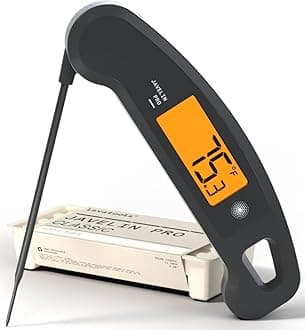 Javelin® PRO Classic Ultra-Fast 2-Second Professional Digital Instant Read Meat Thermometer for Grill and Cooking, Auto-Rotating Backlit Display, IP65 Water Resistant – Ink