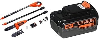BLACK+DECKER 20V MAX Pole Saw with Extra Lithium Battery 3.0 Amp Hour (LPP120 & LB2X3020-OPE)