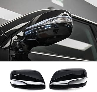 RONGSEN for Lexus LX570 LX450d 2012-2022 2020 2019 2018 2017 Rearview Mirror Cover Replacement LX 570 Exterior Upgraded Decoration Modification Accessories (Black)