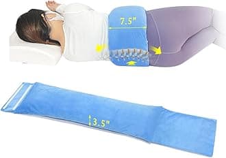 Lumbar Support Pillow for Sleeping Lower Back Sciatic Nerve Pain Relief Lumbar Roll for Office Chairs & Bed Body Pain Relief Side Sleeping Lumbar Cushion for Sciatica, Herniated Disc, Scoliosis