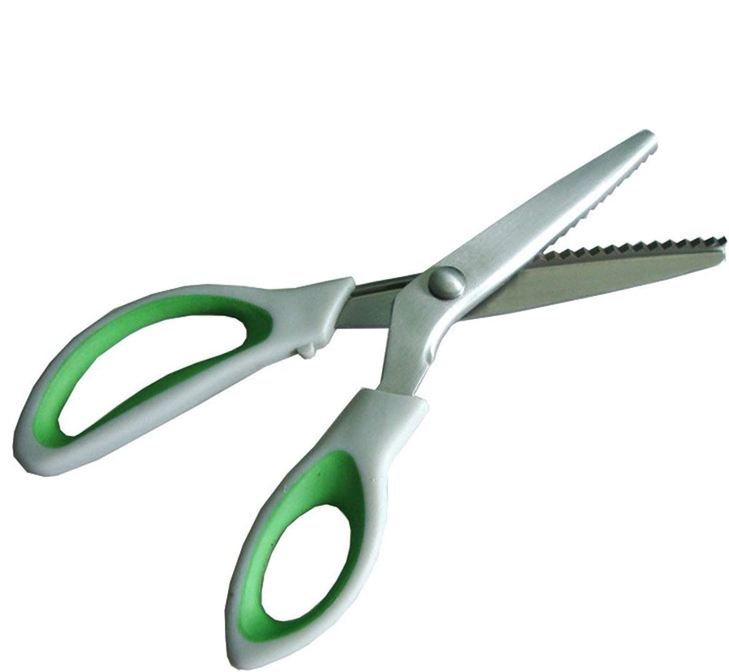LORJE Pinking Shears Fabric Crafts Zig Zag Sewing Scissors Professional Handheld Dressmaking