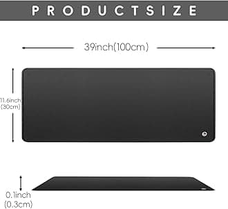 Grounding Mat Plus Grounding Cord. Grounded Foot Therapy, Grounding Desk Mat, Grounding Keyboard Mat to Protect The Body, Improve Energy, Relieve Pain,Sleep Assist (11.6X39 in)