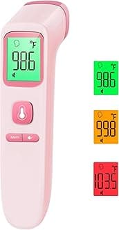 Thermometer for Adults & Children, FSA of Choice, Accurate & Easy to Use Baby Thermometer, 1 Second Result, Silent Mode, Colour Coded Screen (Black)