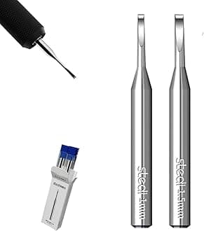 stedi Model Scriber Blades 2PCS,Tungsten steel Blades,1mm + 1.5mm Size,for Modeling Hobby,RG Scale Model, Engraved,Panel line,Resin,Scriber Replacement Blades. (2mm+2.5mm)