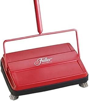 17052 Electrostatic Carpet & Floor Sweeper - 9" Cleaning Path - Lightweight - Ideal for Crumby Messes - Works On Carpets & Hard Floor Surfaces - Red