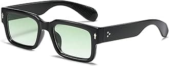 Square Frame Sunglasses for Women Men Trendy Chunky Rectangle Sun Glasses Black Shades UV400 Protection