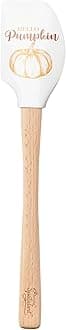 Tovolo Spatulart ‘Hello Pumpkin' Fall Silicone Spatula with Wood Handle – BPA Free, Heat-Resistant, Ideal for Baking, Mixing & Meal Prep