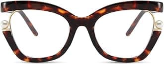 Cat Eye Reading Glasses for Women Vintage Floral Dual-color Full Rim Multicolor Blue Light Blocking Reader Eyeglasses