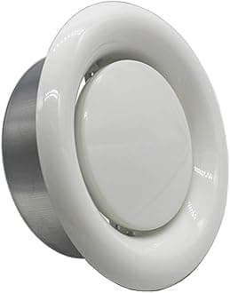 Kair Ceiling Extract Valve 100mm - 4 inch White Coated Metal Vent
