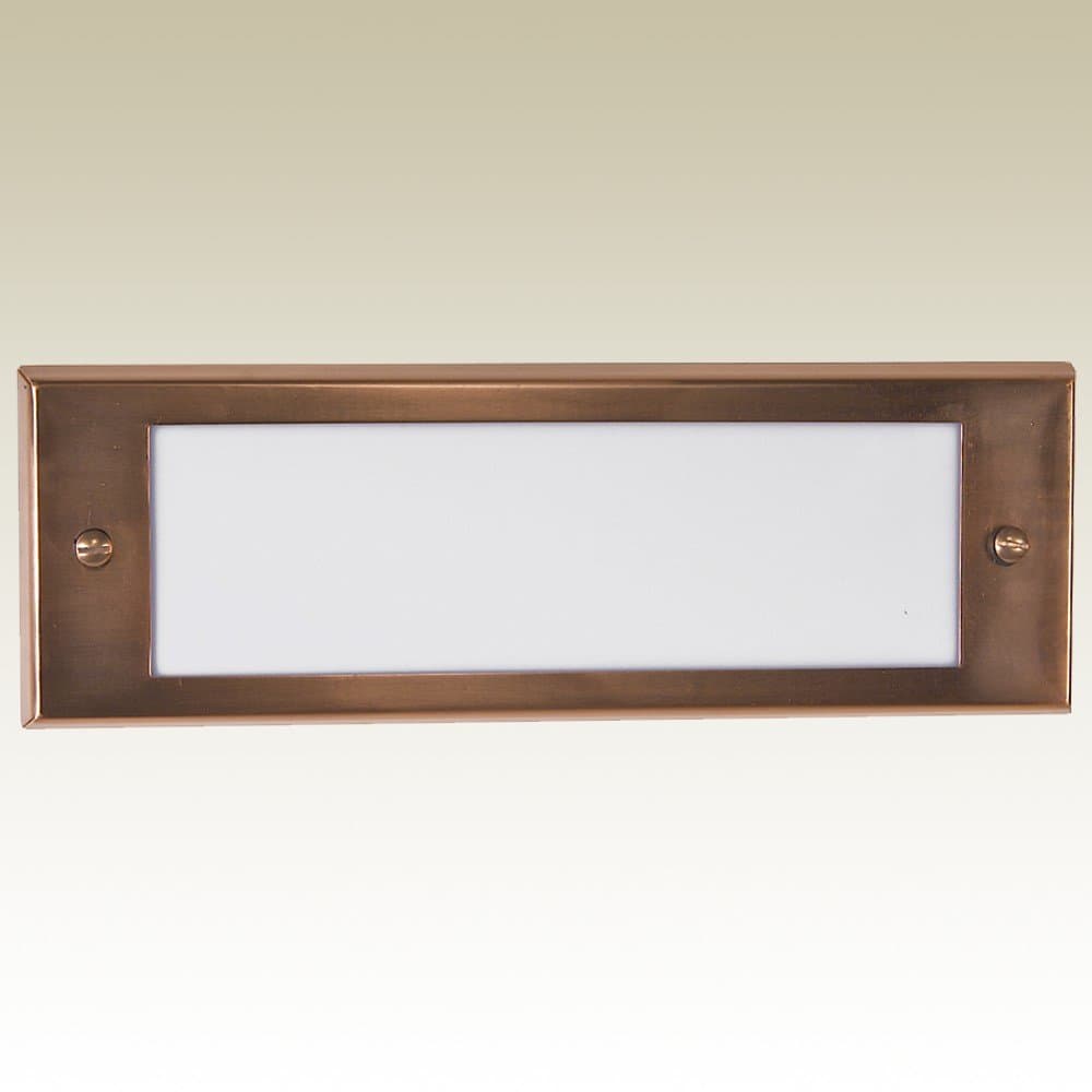 Highpoint Deck Lighting HP-771R-MBR Red Rocks 12-Volt Acrylic Brick Recessed Outdoor Deck and Step Light Fixture, Antique Bronze