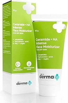 The Derma Co Ceramide + HA Intense Moisturizer Cream With Hyaluronic Acid | For Dry Skin | Repairs Dry & Dull Skin | Locks In Moisture | 50 g