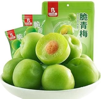 Sour sweet and crispy green plums,200g/bag Crispy Plum,Huamei,fruit snacks,preserved fruits,Juicy plums,Dried Fruit,Candy Snacks,Desserts,Vegan,Healthy Snacks Food,Casual Snacks，Crispy peach (1bag)
