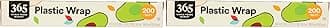 - 365 by Whole Foods Market, Plastic Wrap, 200 Sq Ft (Pack of 2)