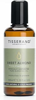 Tisserand Aromatherapy - Sweet Almond Oil - Ethically Harvested Carrier Oil - Face and Body Blending Oil - 100% Natural and Pure Carrier Oil for Essential Oils Mixing