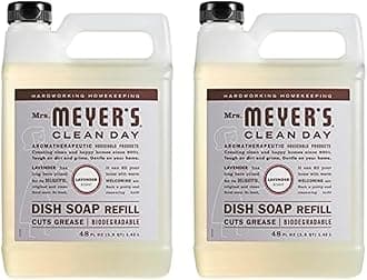 Mrs. MEYER'S CLEAN DAY Liquid Dish Soap Refill Lavender, 48 Fl Oz (Pack of 2)
