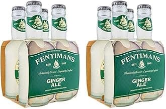 Fentimans Ginger Ale - Botanically Brewed Soft Drink - Exquisitely Crafted and Refreshing Soft Drinks - Gluten-Free and Vegan Friendly Soft Drinks - 4 x 200 ml Bottles (Pack of 2)