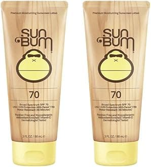 Sun Bum Moisturizing Sunscreen Lotion, 3-Ounce, SPF 70 (2 Pack)