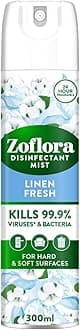 Zoflora Linen Fresh Air & Fabric Mist Spray, 1 x 300ml, Odour Eliminator, Long-Lasting Fresh Fragrance, Antibacterial & Multi-Purpose Freshener.