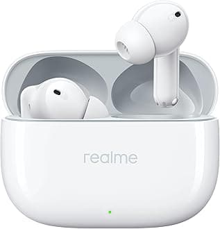 realme Buds T300 Truly Wireless in Ear Earbuds with 30dB ANC, 360° Spatial Audio Effect, 12.4mm Dynamic Bass Boost Driver with Dolby Atmos Support, Upto 40Hrs Battery and Fast Charging (Youth White)