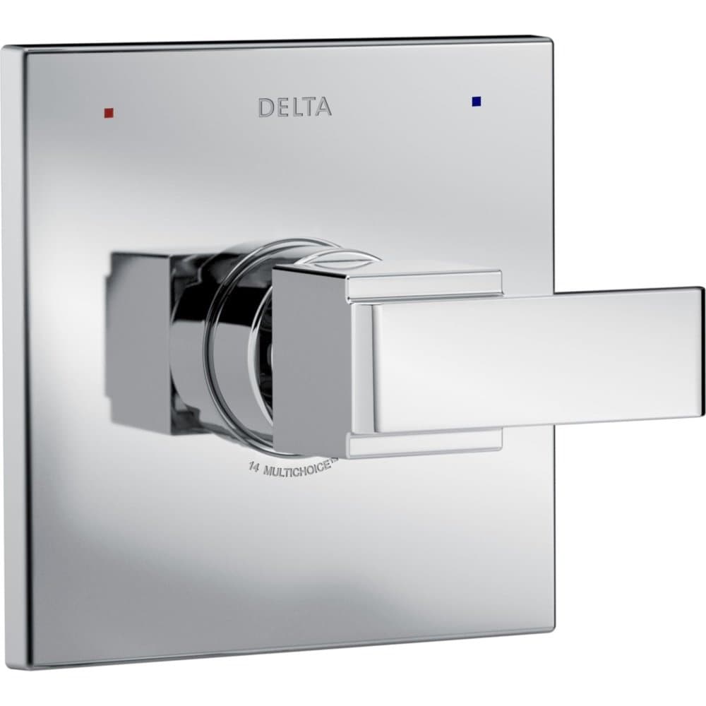 Faucet Ara 14 Series Single-Function Chrome Shower Valve Trim Kit, Shower Handle, Delta Shower Trim Kit, Chrome T14067 (Valve Not Included)