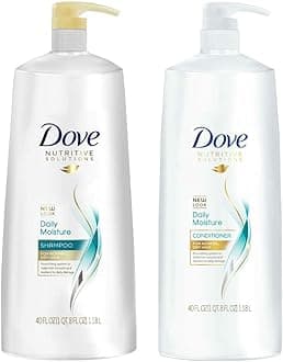 Dove Nutritive Solutions Daily Moisture, Shampoo and Conditioner Duo Set, 40 Ounce Pump Bottles