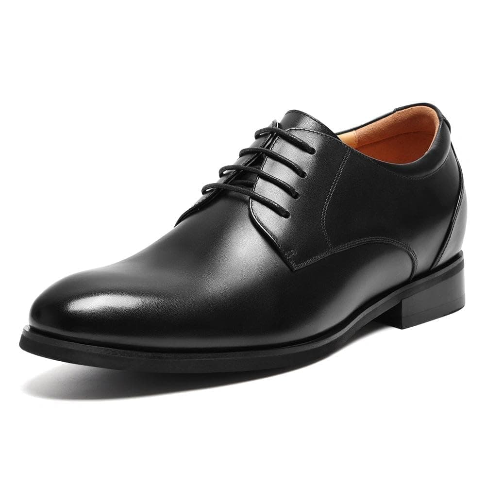 Men's Formal Shoes with Invisible Height Increase (5-8cm / 1.97-3.15 Inch) - Genuine Leather Oxford, Derby for Business & Smart Occasions (6-11.5 UK)