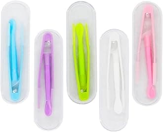 MorTime 5 pcs Portable Contact Lens Stick Tool Case Set (Inserter/Remover+Tweezer with Soft Tip) (Contact Lens Stick)