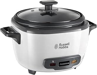Electric Rice Cooker - 2kg (14 Portion - 145g per serving) Removable non stick bowl, Dishwasher-safe bowl & lid, Steamer basket, measuring cup & spoon inc, Energy Saving, 500W, 27040