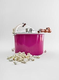 Wabash Valley FarmsPink Whirley Pop with Metal Gears - 1 Popping Kit Included, Movie Night at Home, 3-Minute Stove Top Popcorn Maker, Popcorn Maker