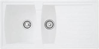 respekta Alineo100 Kitchen Sink, White, 100 cm