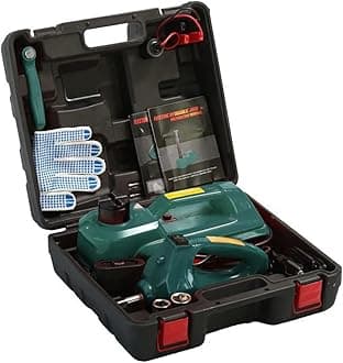 Electric Car Jack Kit 5 Ton 12V Hydraulic Car Jack, Car Lift Floor Jack with Electric Wrench(135-530mm) Tire Changing Garage Repair for Car SUV Sedan MPV Truck Pickup green