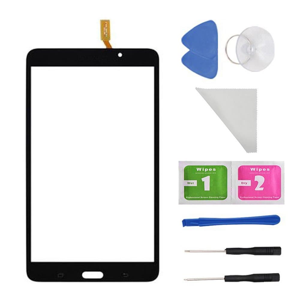 Black Touch Screen Panel Digitizer Glass for Samsung Galaxy Tab 4 SM-T230 T230NU 7" inch with (Adhesive) and Tools