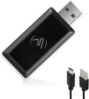 Wireless Carplay Adapter - Converts Wired to Wireless Carplay Dongle Plug & Play - Fit Cars 2015 or Newer with Factory Wired CarPlay - Micro Edition Black Matt (Piano Finish)