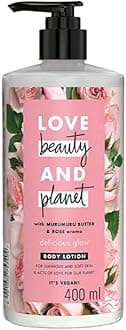 Love Beauty And Planet & Natural Murumuru Butter & Rose Glow Body Lotion, 24hr Moisturization, Non-Sticky, Paraben Free, 400 ml