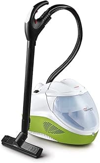 Polti Vaporetto Lecoaspira FAV80_Turbo Intelligence, Steam Cleaner and Vacuum Cleaner with Water Filter, with Eco Function, 6 Bar Steam Power, 15 Accessories, White/Green