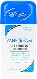 Anti-Perspirant/Deodorant for sensitive skin - clinical strength, 24-hour protection - fragrance free, preservative free - dermatologist tested - 2.25 ounce (Pack of 2)