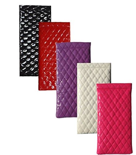 Specs Case, Glasses Case, Sunglasses Case, Reading Glasses Case Glossy QUILTED POUCH RED