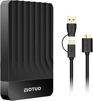 YOTUO Portable External Hard Drive Storage Expansion Mobile HDD USB 3.0 for PC, Mac, Desktop, Laptop, PS4, PS5, Xbox One X/S, Xbox 360, Xbox Series X/S, Office & Game (Black, 500GB)
