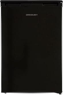 Cookology UCFR130 Undercounter Freestanding Fridge 130 Litre Capacity, Features an Adjustable Temperature Control and Legs and Reversible Door - In Black