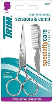 Trim Mustache Scissors/Comb